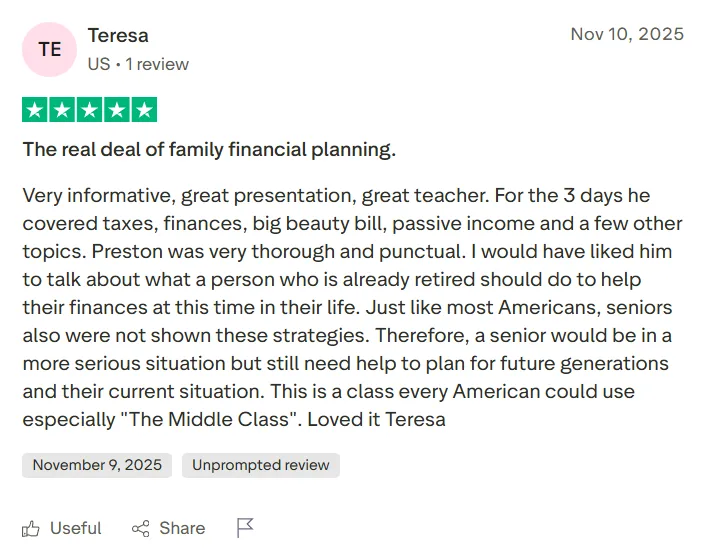 Challenge social proof screenshot