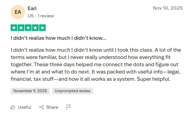 Challenge social proof screenshot